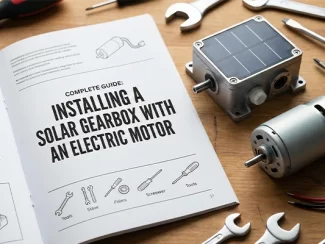 complete guide to installing a solar gearbox with an electric motor.